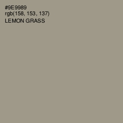#9E9989 - Lemon Grass Color Image